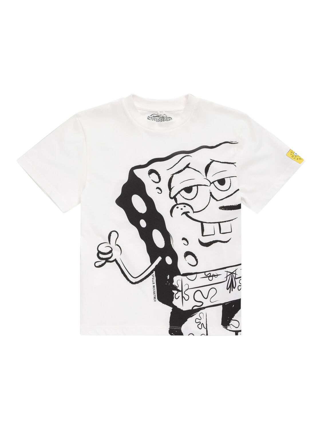 STELLA MCCARTNEY KIDS Spongebob Print Cotton Jersey T-shirt