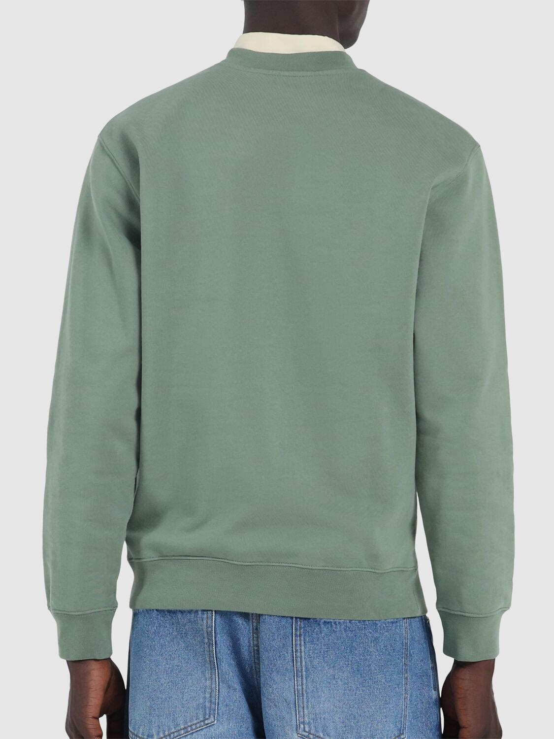 Jacquemus Man Sweatshirt Light Green Size Xl Organic Cotton In 浅绿色