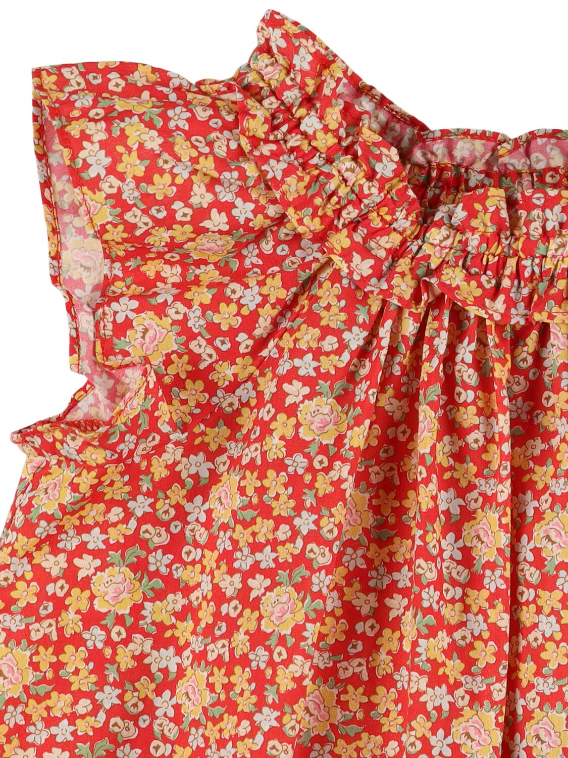 Shop Bonpoint Printed Cotton Muslin Dress In Multicolor