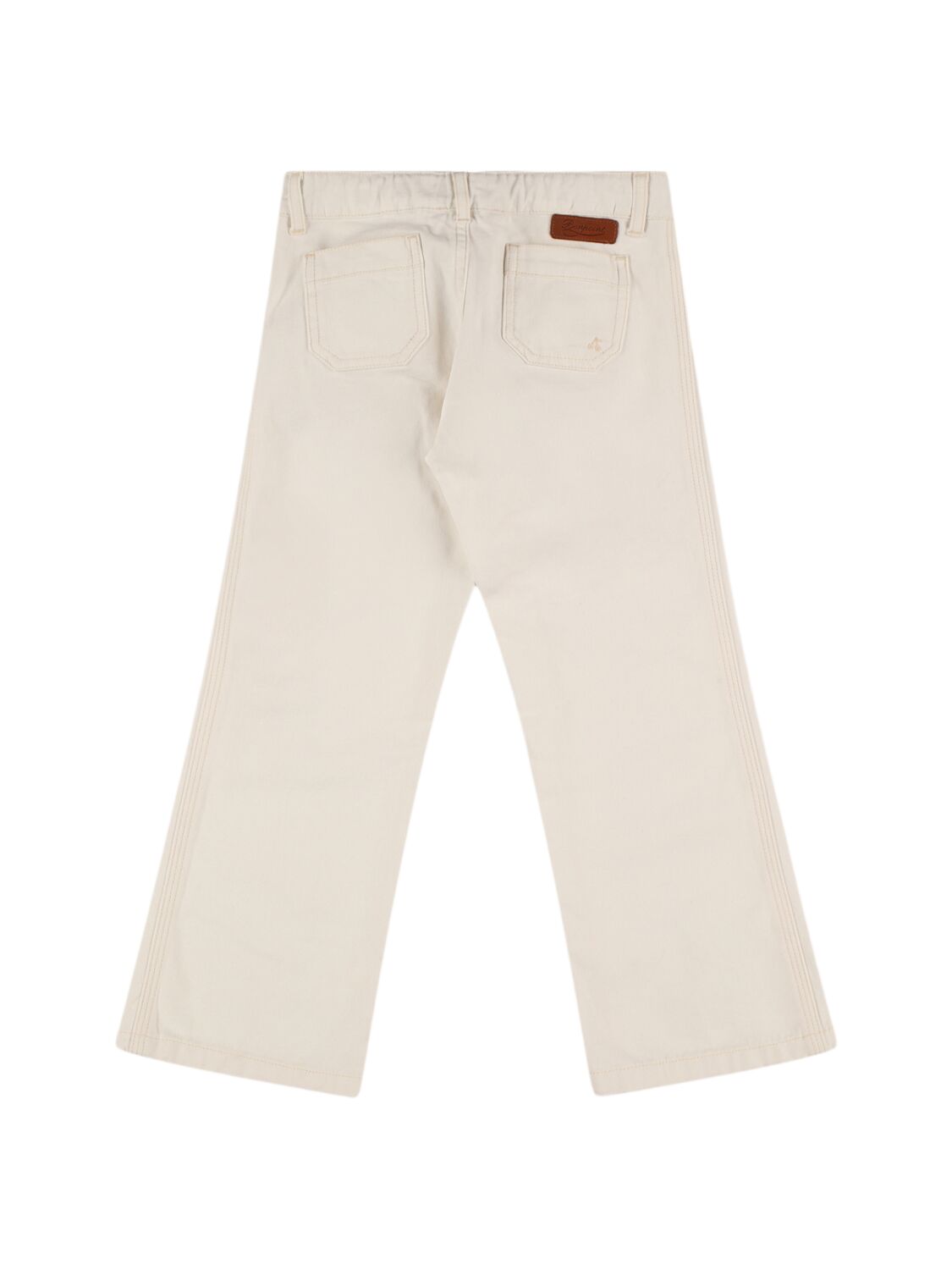 Shop Bonpoint Cotton Denim Pants In White