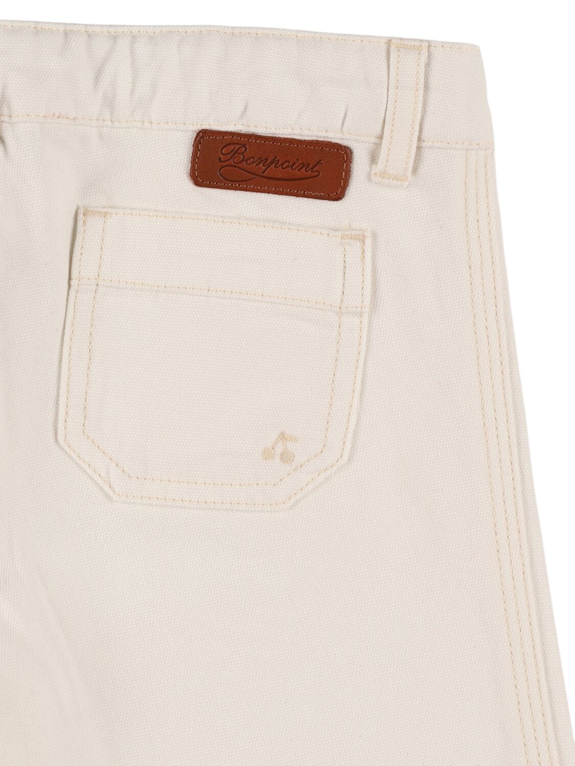 Shop Bonpoint Cotton Denim Pants In White