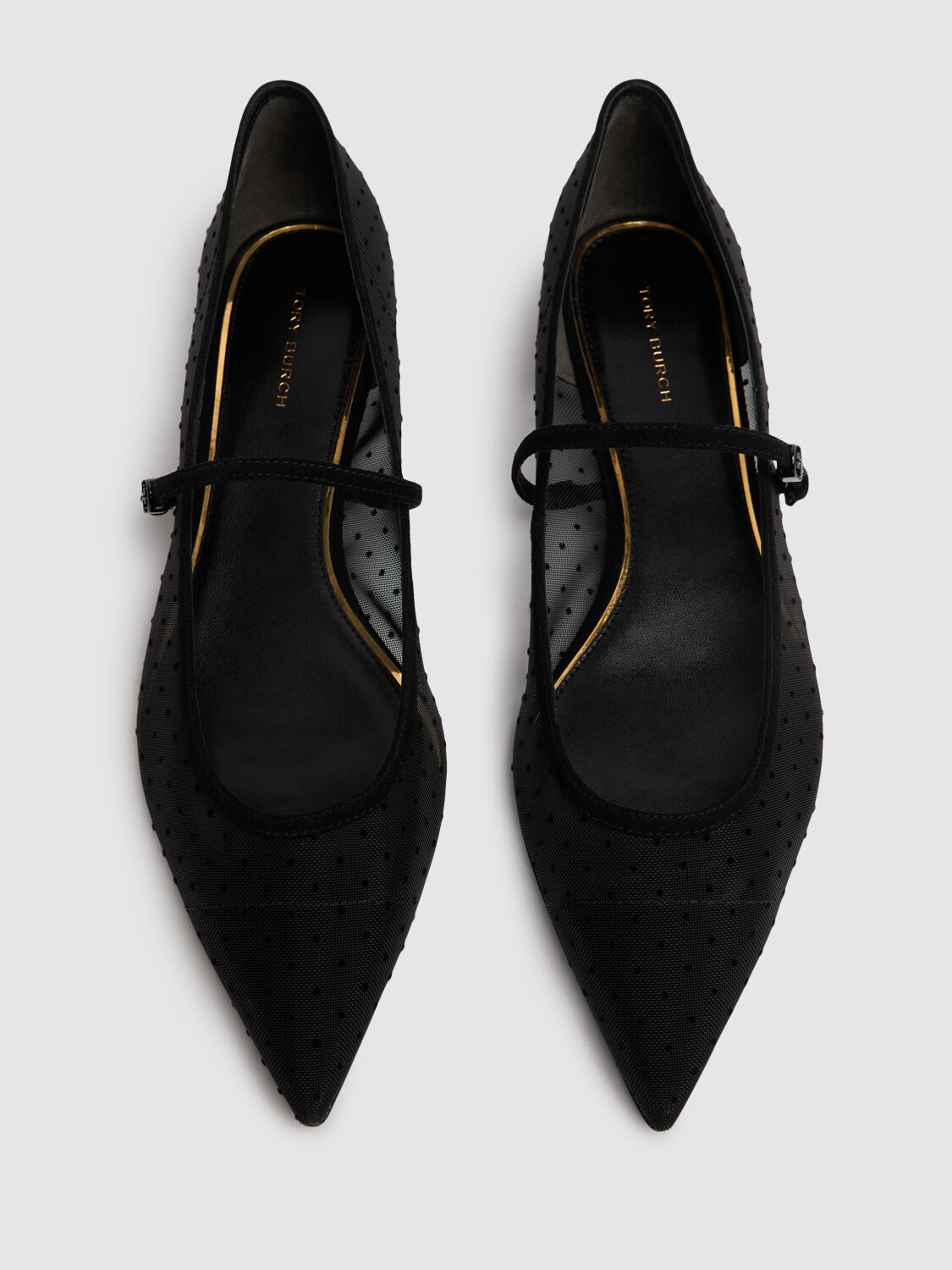 10mm Double T Mesh Mary Jane Flats