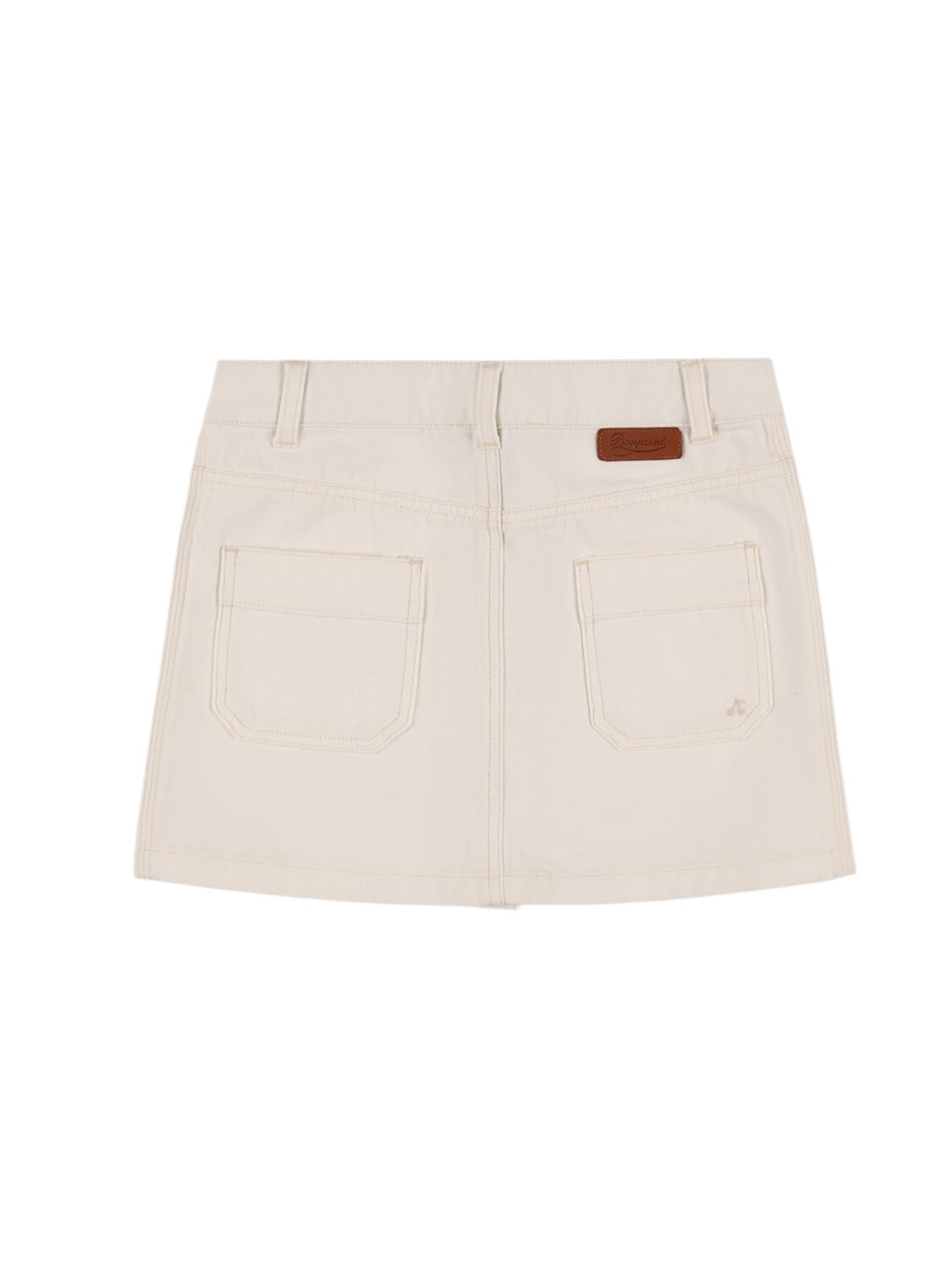 Bonpoint Girls Gretel Denim A-line Miniskirt In White