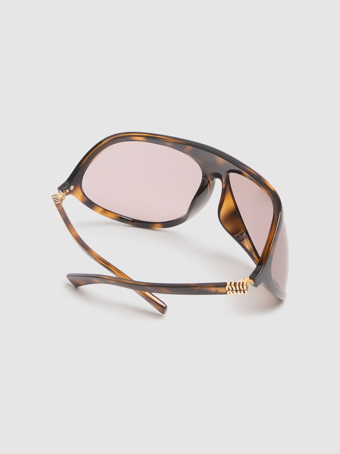 Miu Miu Eyewear Runway Sunglasses In Havana/purple