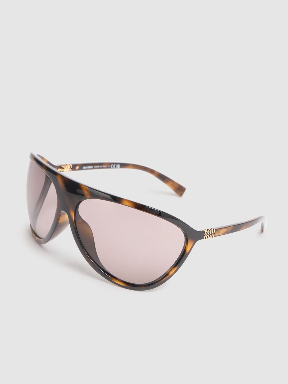 Miu Miu Eyewear Runway Sunglasses In Havana/purple