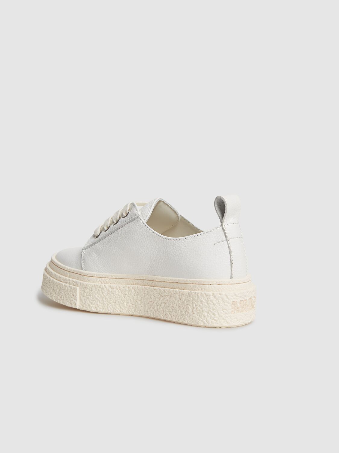 Mm6 Maison Margiela Leather Lace-up Sneakers In 白色