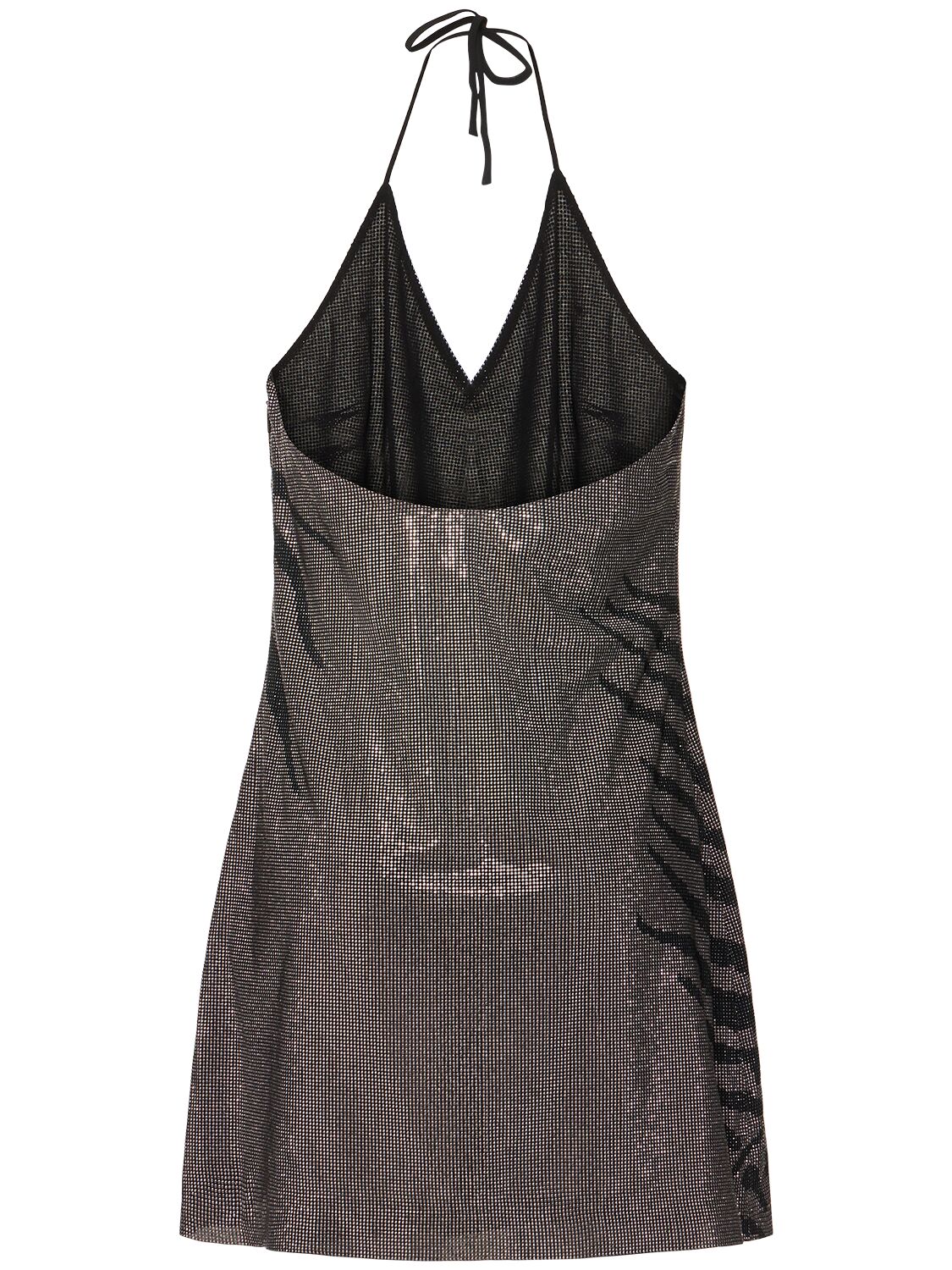 ROBERTO CAVALLI ZEBRA STUDDED GEORGETTE MINIDRESS 