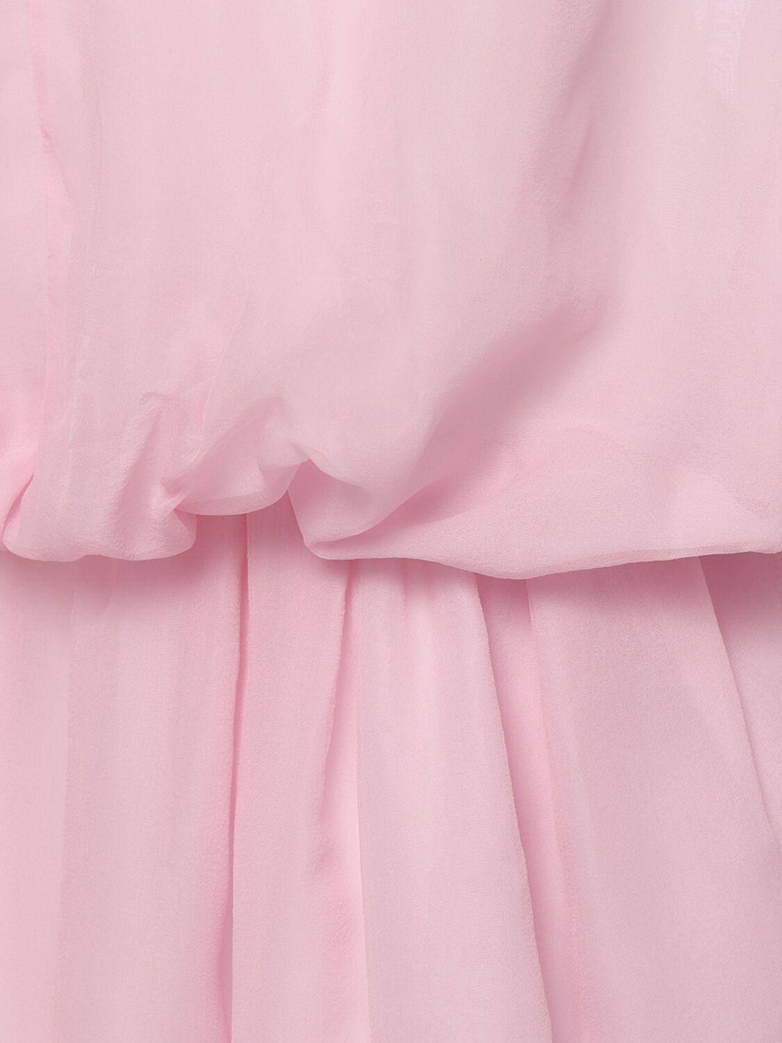 Khaite Noah Silk Organza Long Dress In Peony