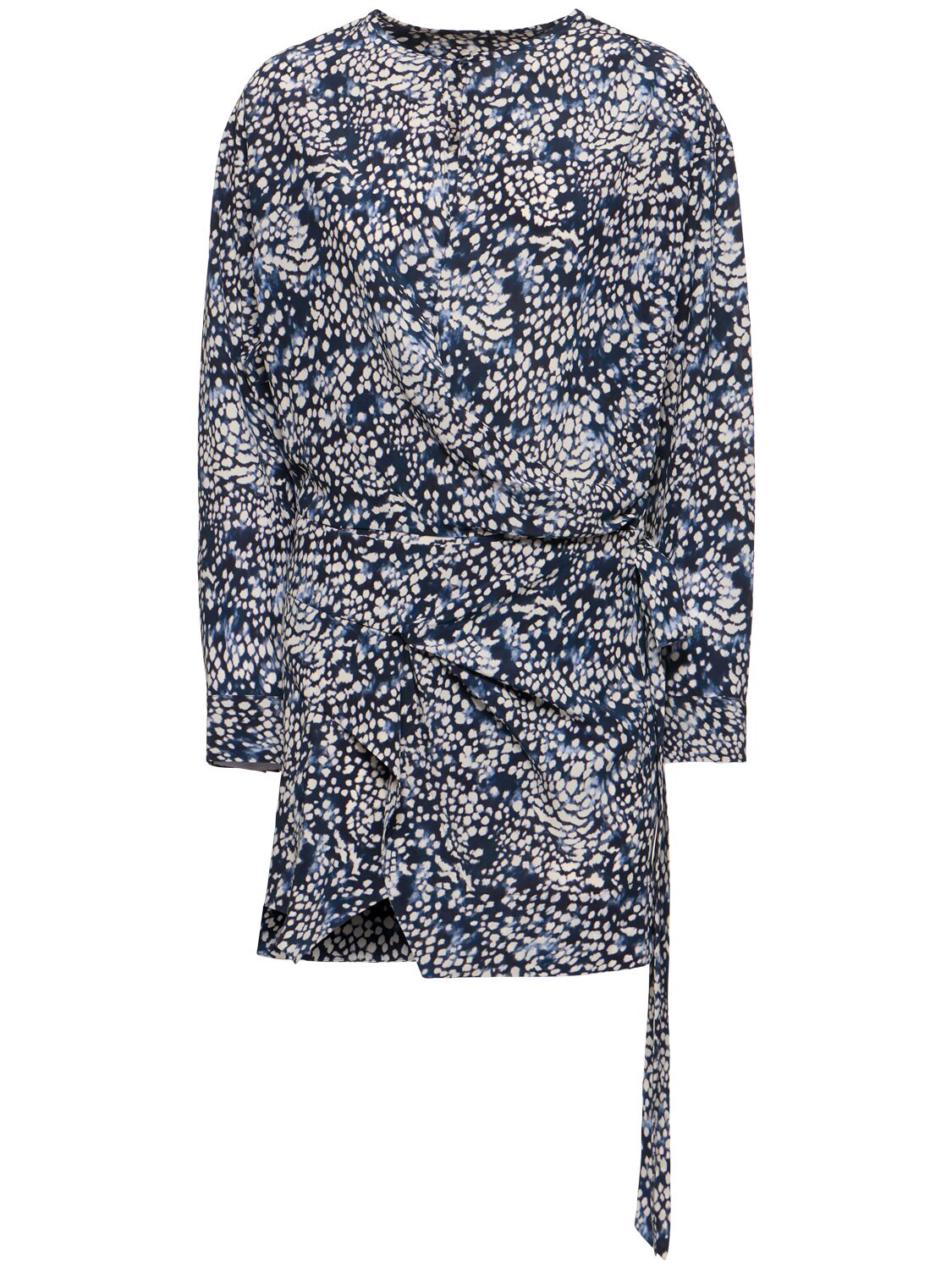 ISABEL MARANT HABLA PRINTED STRETCH SILK MINI DRESS 