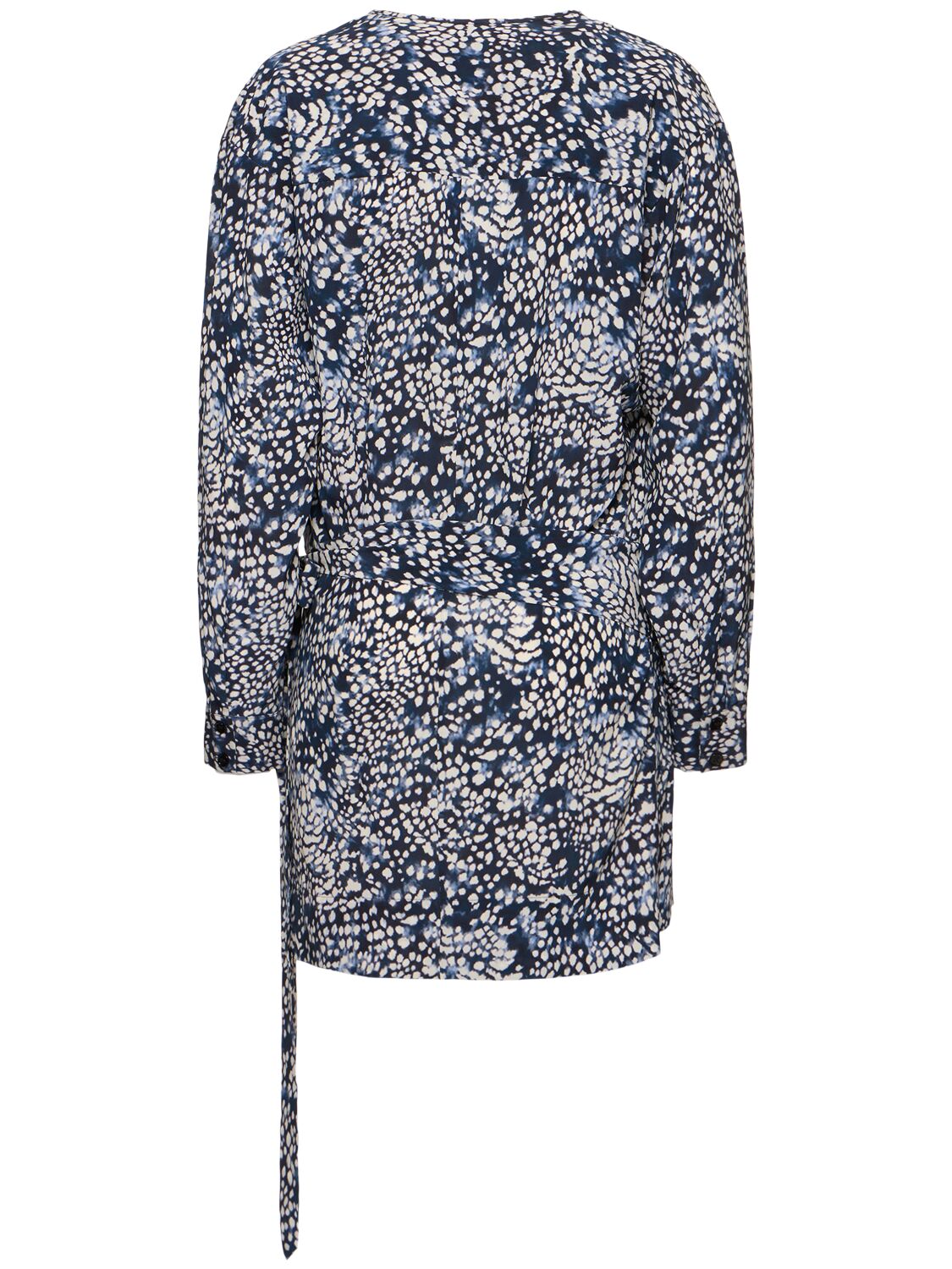 ISABEL MARANT HABLA PRINTED STRETCH SILK MINI DRESS 