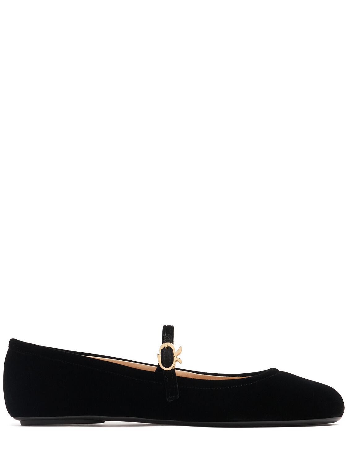 GIANVITO ROSSI 5MM CARLA VELVET BALLERINAS 