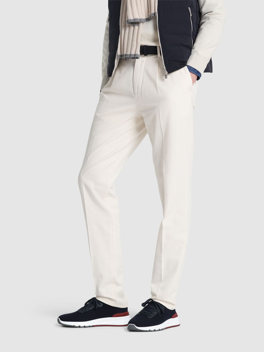 BRUNELLO CUCINELLI COTTON LOW TOP SNEAKERS 