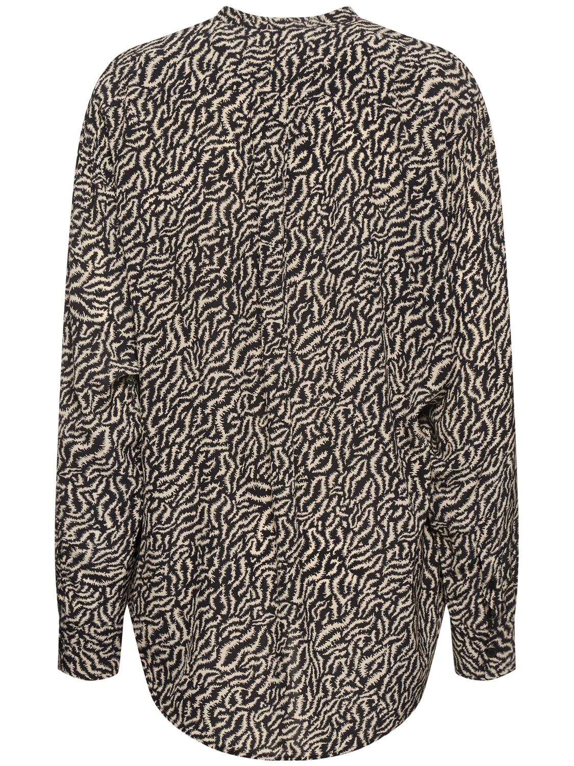 Isabel Marant Étoile Pattern-printed Long-sleeved Top In Ecru/black