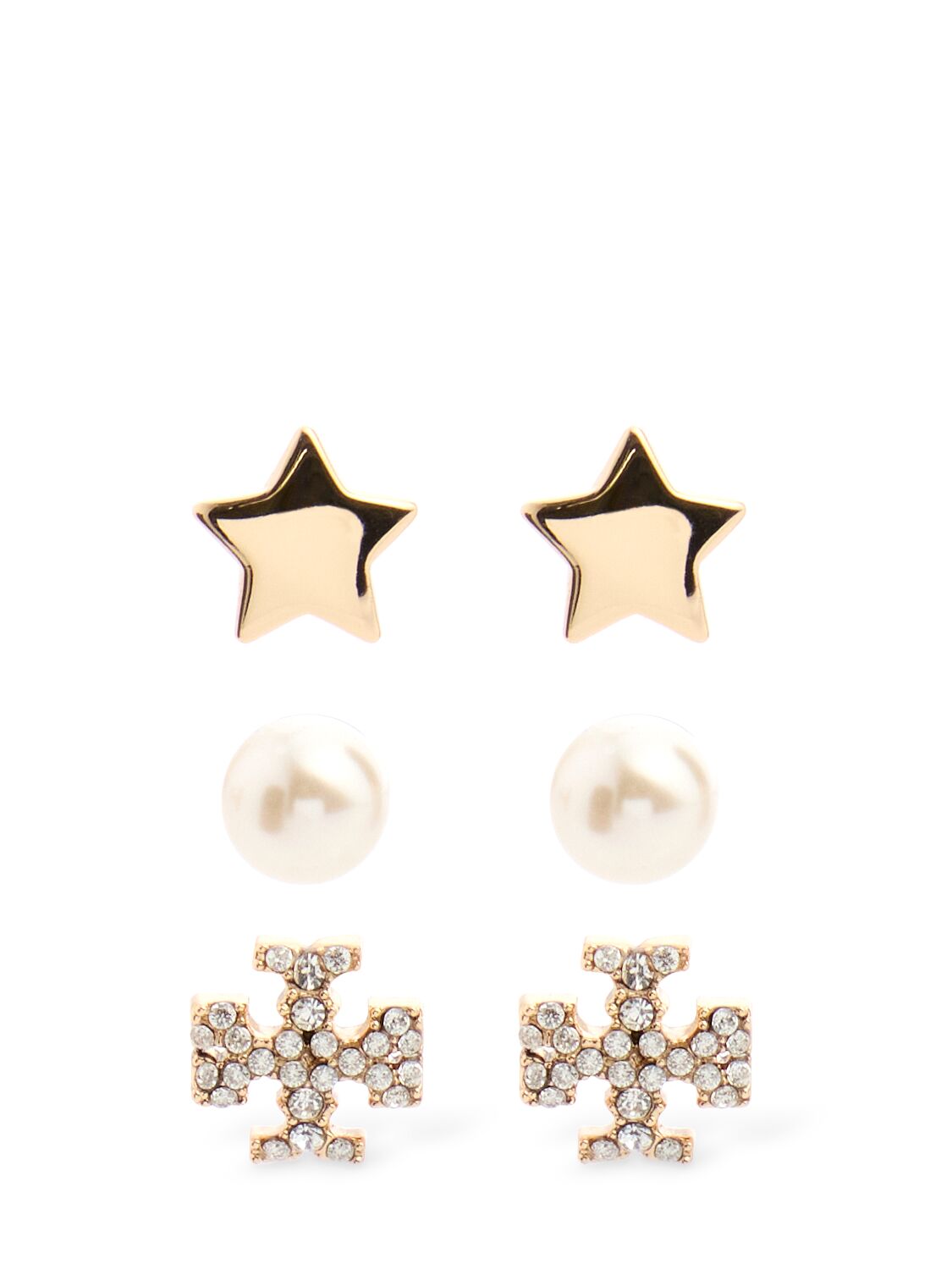 Lot De 3 Clous D'oreilles Kira - TORY BURCH - Modalova
