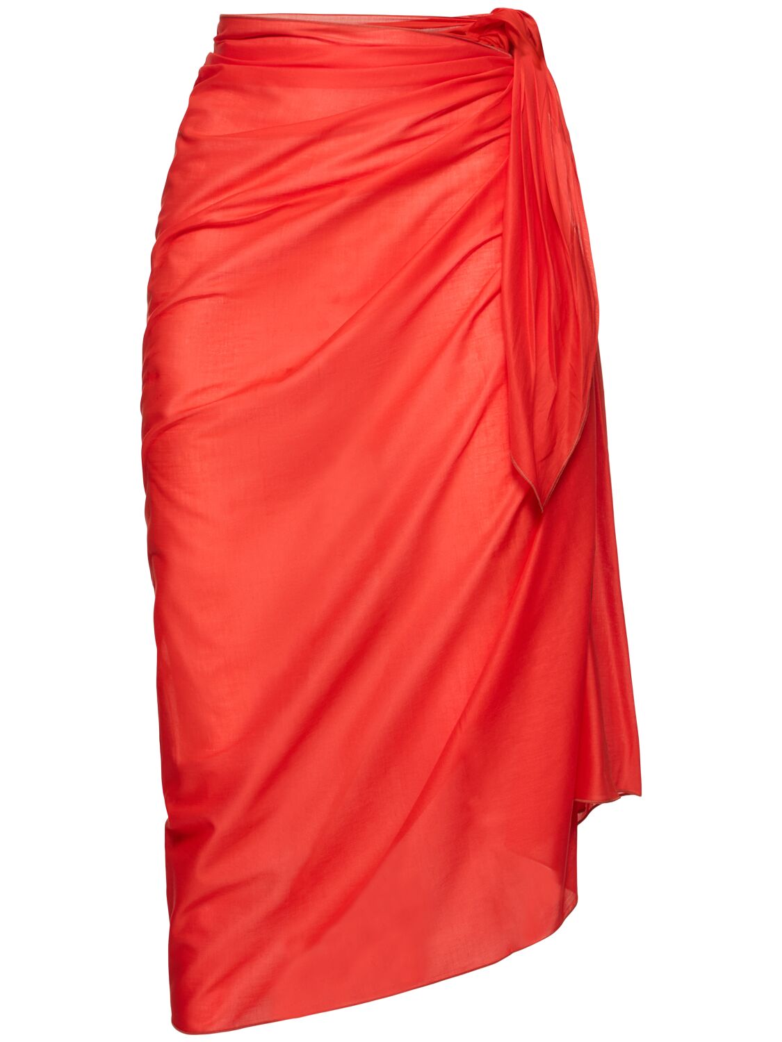 Eres Cabine Cotton Pareo Skirt In Red