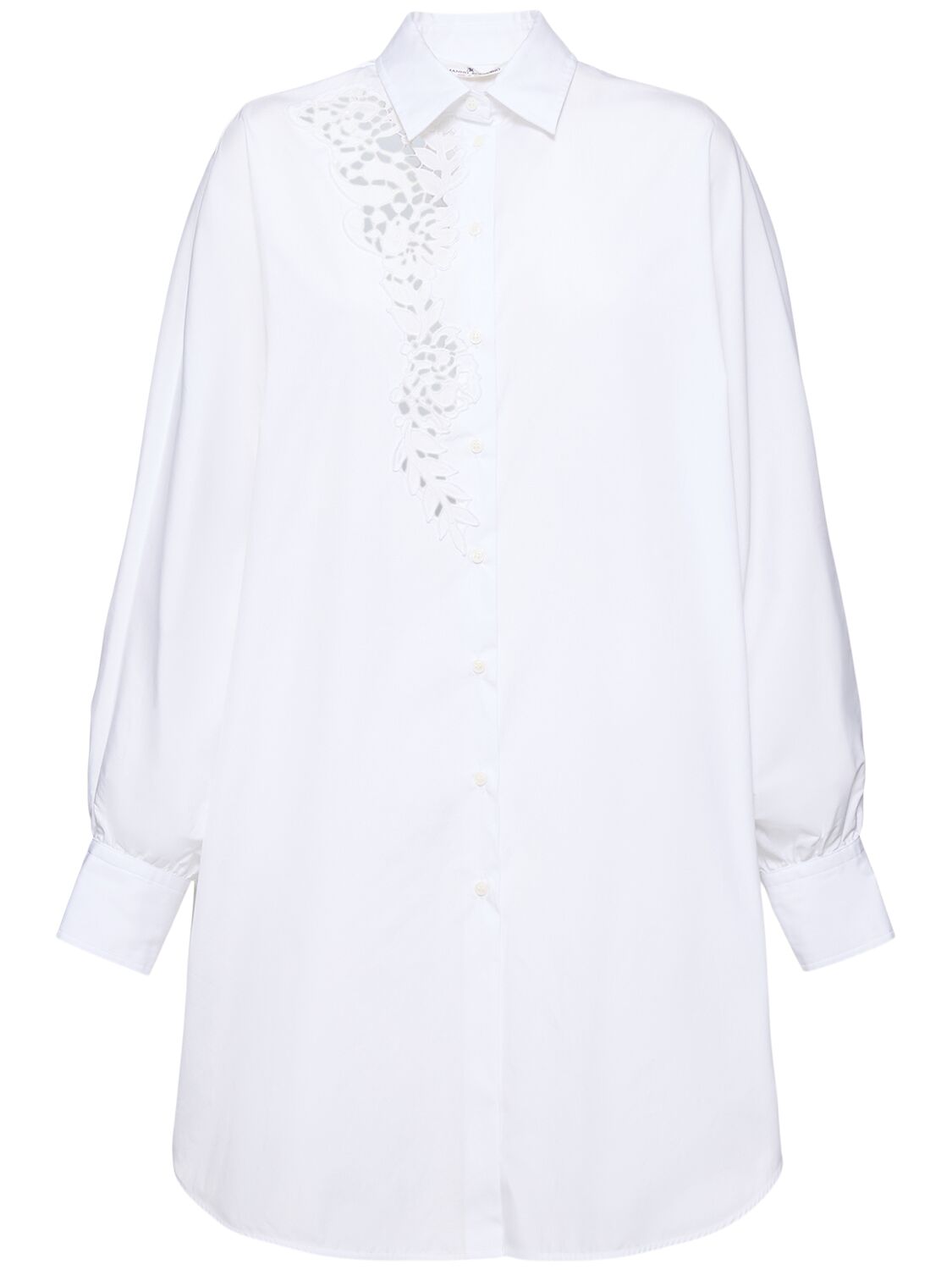 Chemise Longue En Popeline Brodée - ERMANNO SCERVINO - Modalova