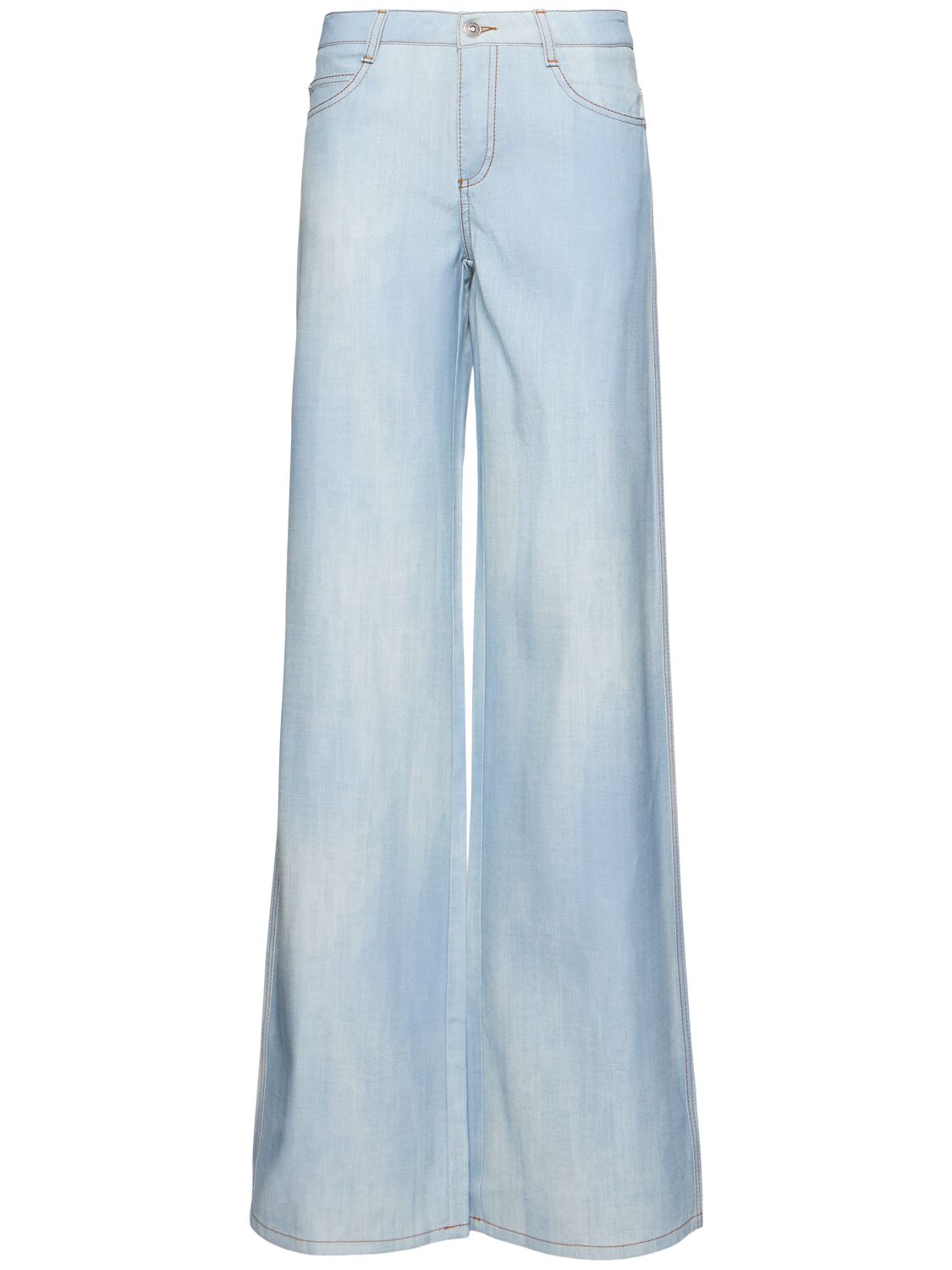 Pantalon Baggy En Denim De Viscose - ERMANNO SCERVINO - Modalova