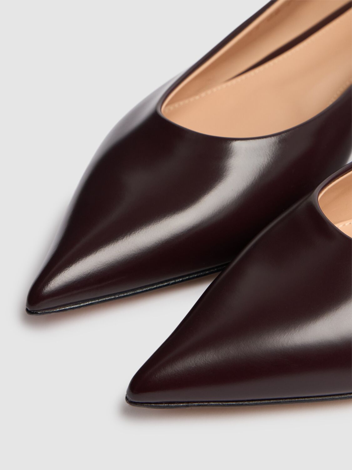 GIANVITO ROSSI 10MM LEATHER BALLERINAS 