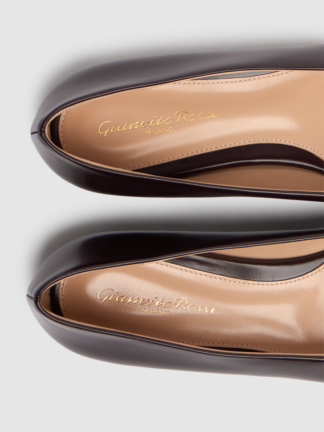 GIANVITO ROSSI 10MM LEATHER BALLERINAS 