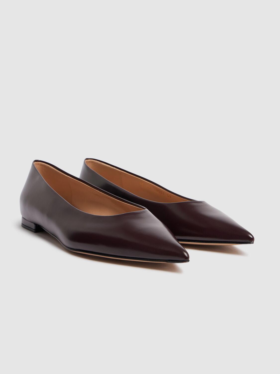 GIANVITO ROSSI 10MM LEATHER BALLERINAS 