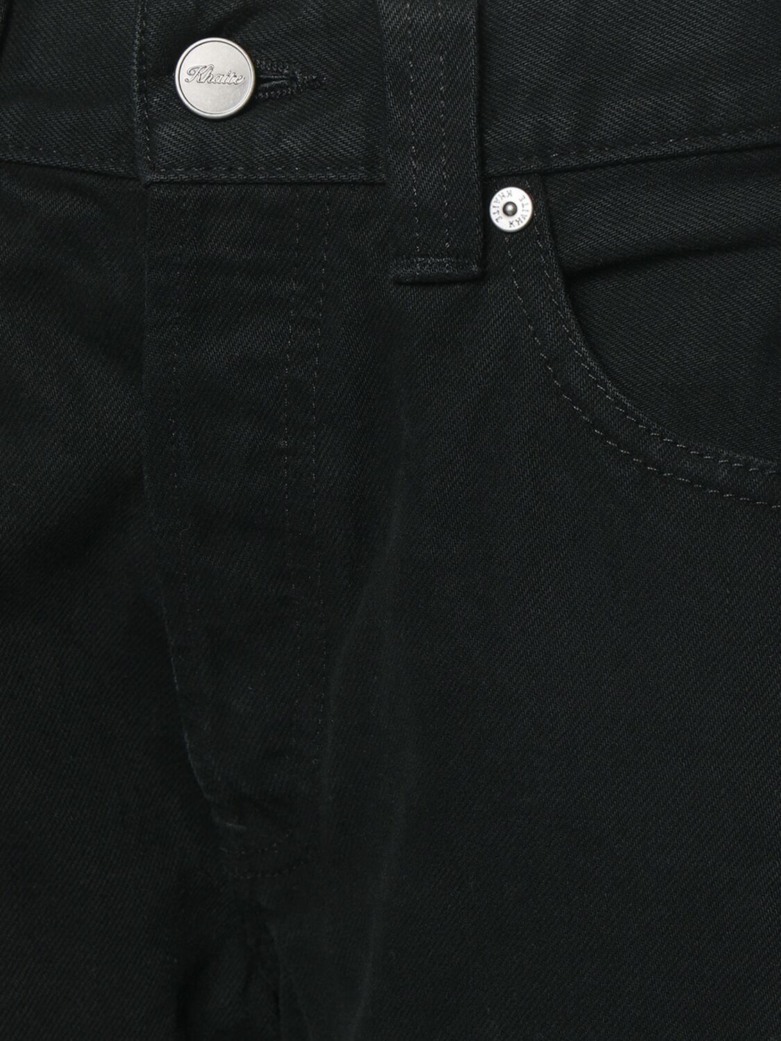 Khaite Callum Denim Straight Jeans In Black
