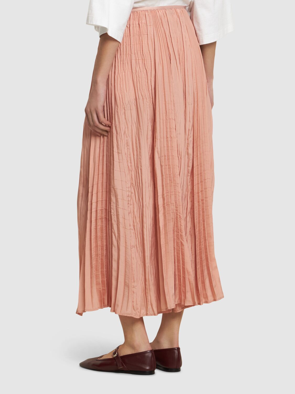 FORTE FORTE VISCOSE BLEND PLISSÉ SARONG SKIRT 