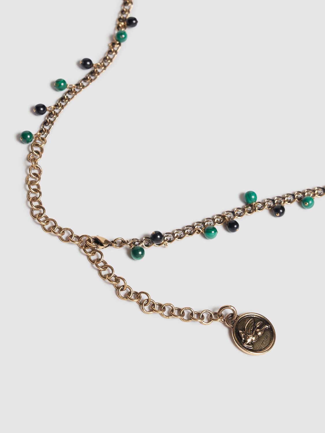 Etro Shell Pendant Necklace In Gold