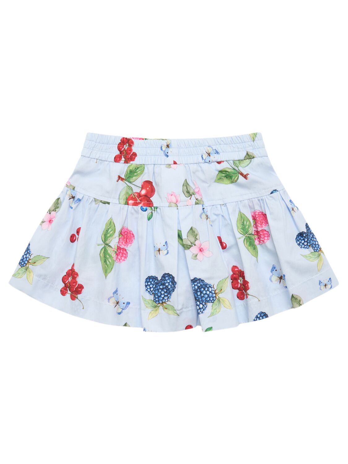 MONNALISA PRINTED COTTON POPLIN SHORTS 