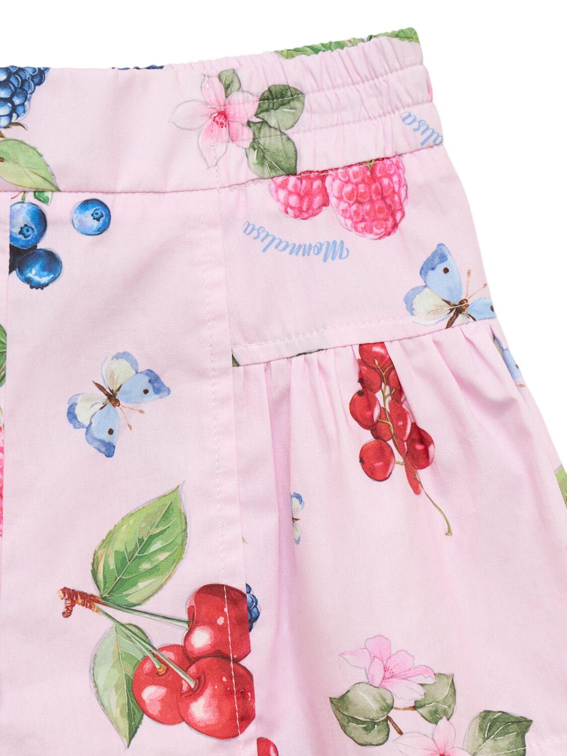 MONNALISA PRINTED COTTON POPLIN SHORTS 