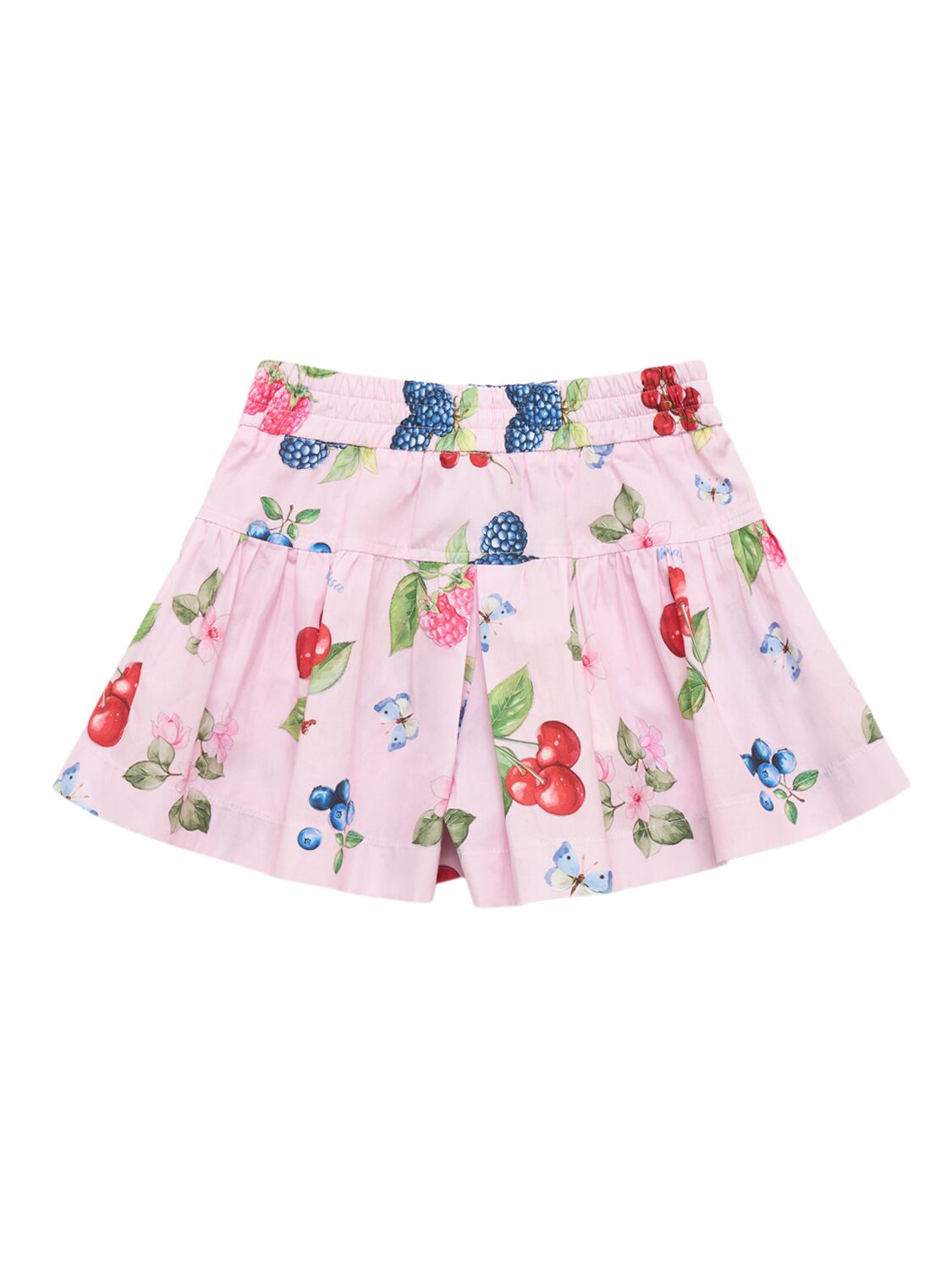MONNALISA PRINTED COTTON POPLIN SHORTS 