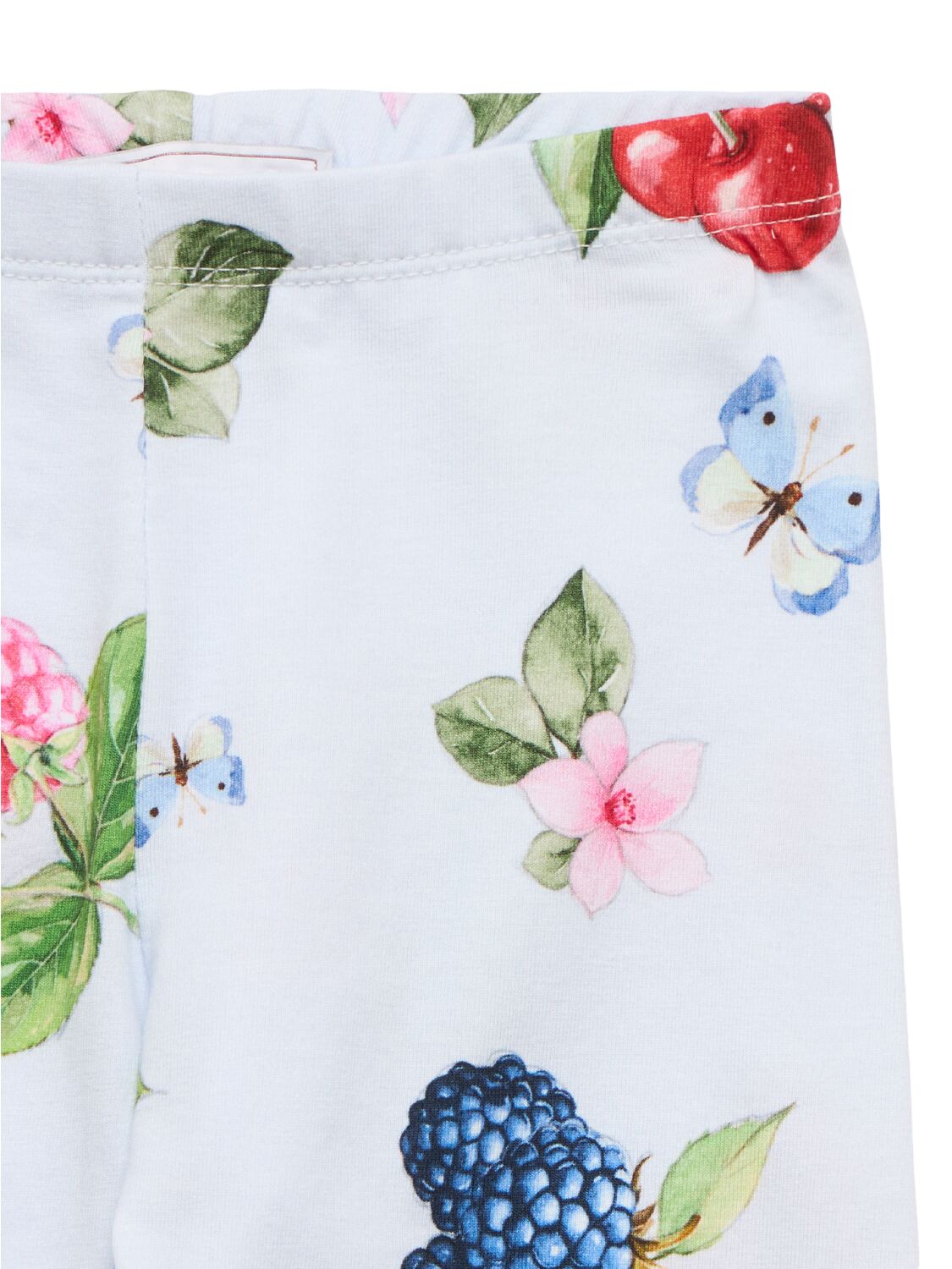 Monnalisa Frui-print Leggings In White