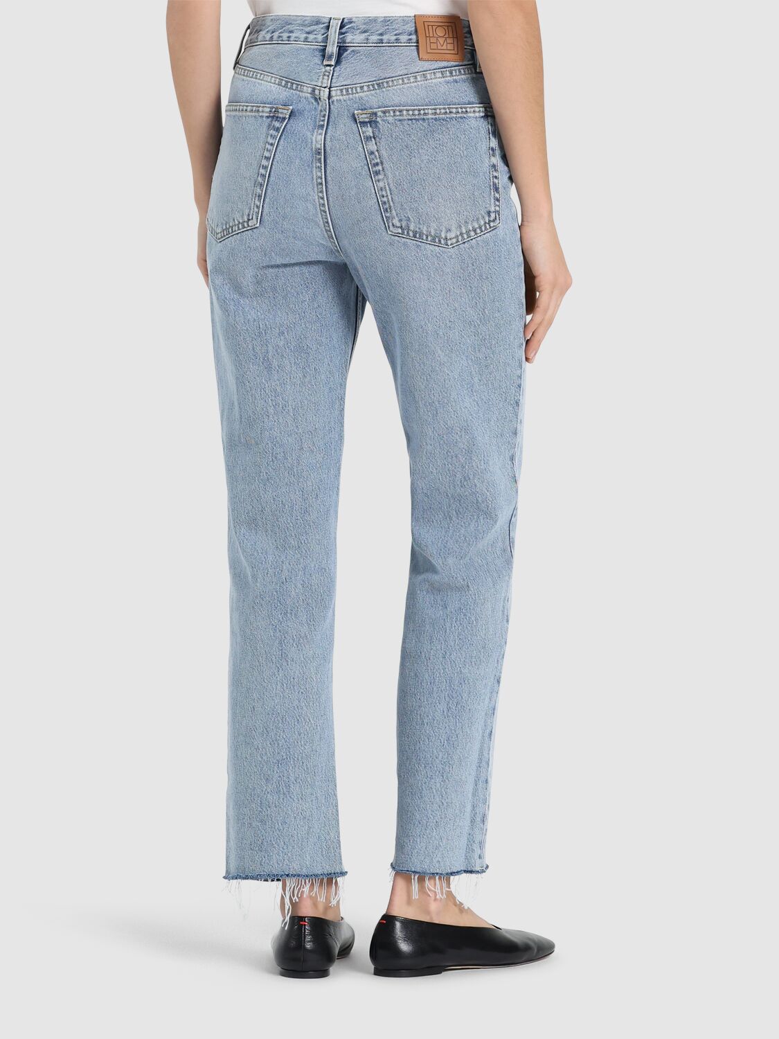 Totême Organic Cotton Denim Classic Cut Jeans In Blue