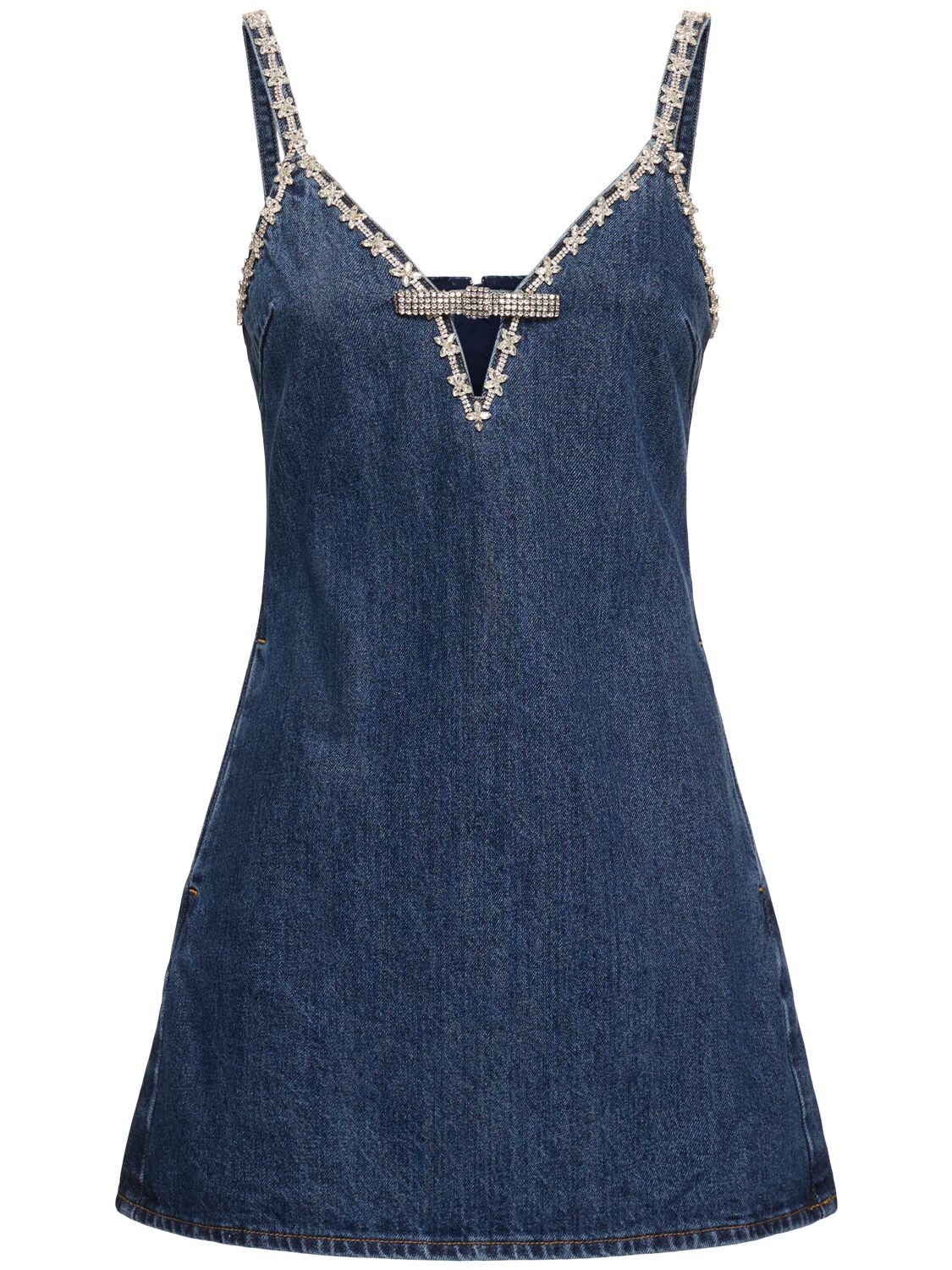 Strappy Denim Mini Dress