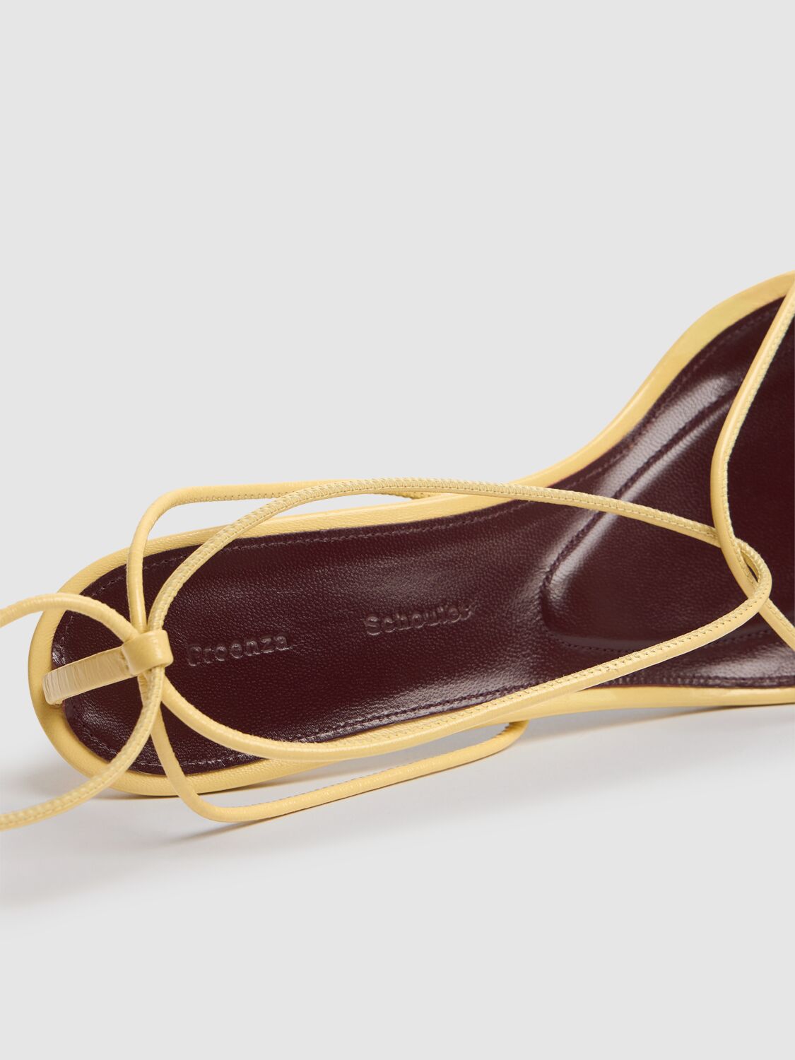 Shop Proenza Schouler 50mm Tee Leather Sandals In Butter