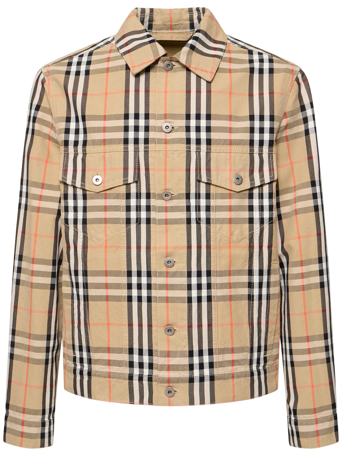Icon Check Cotton Jacket - BURBERRY - Modalova
