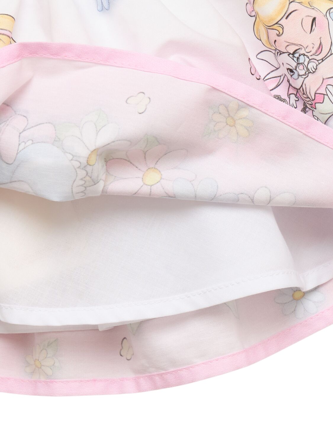 MONNALISA PRINTED COTTON POPLIN SKIRT 