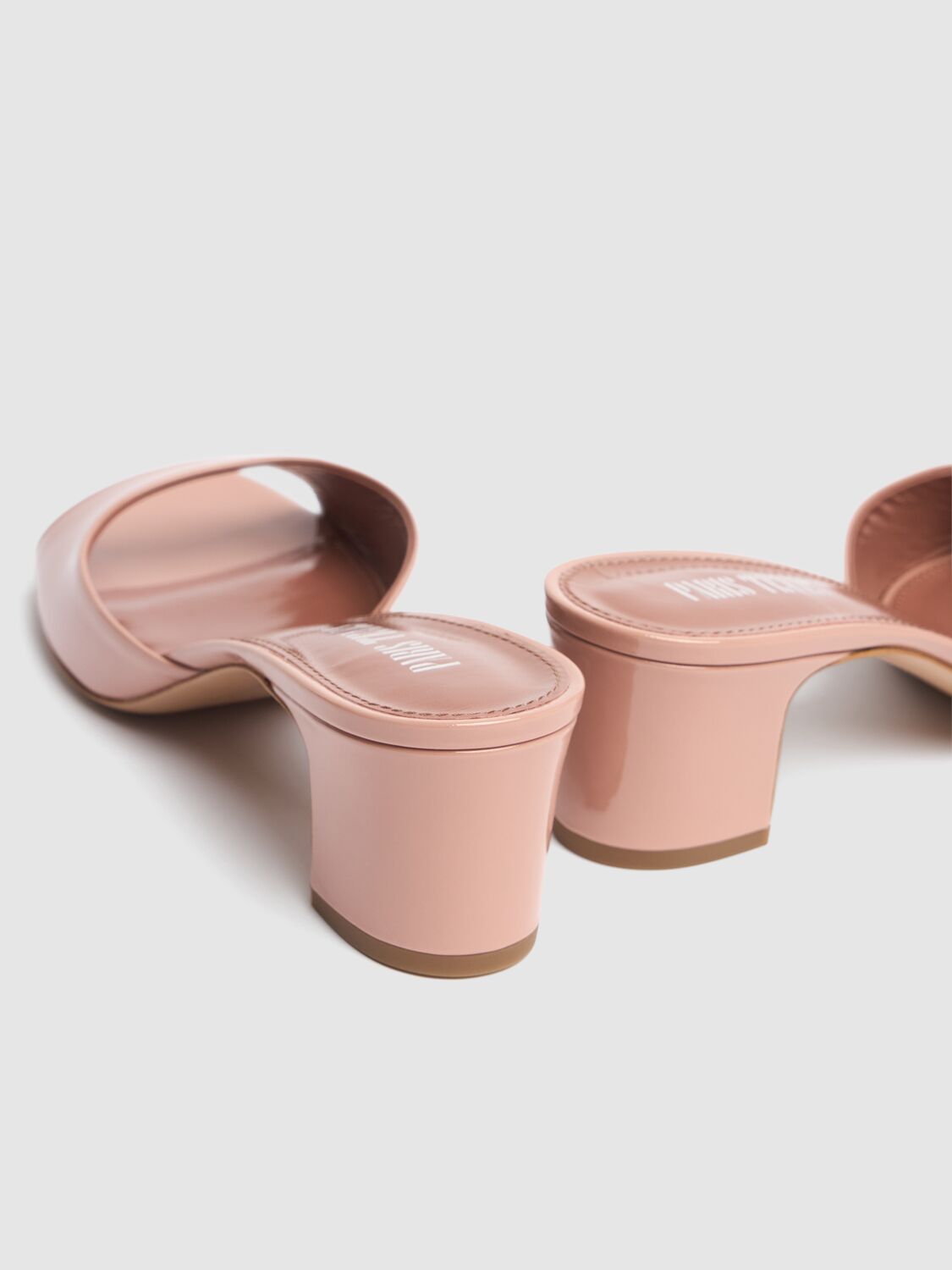Paris Texas 50mm Lara Patent Leather Mules In Nude