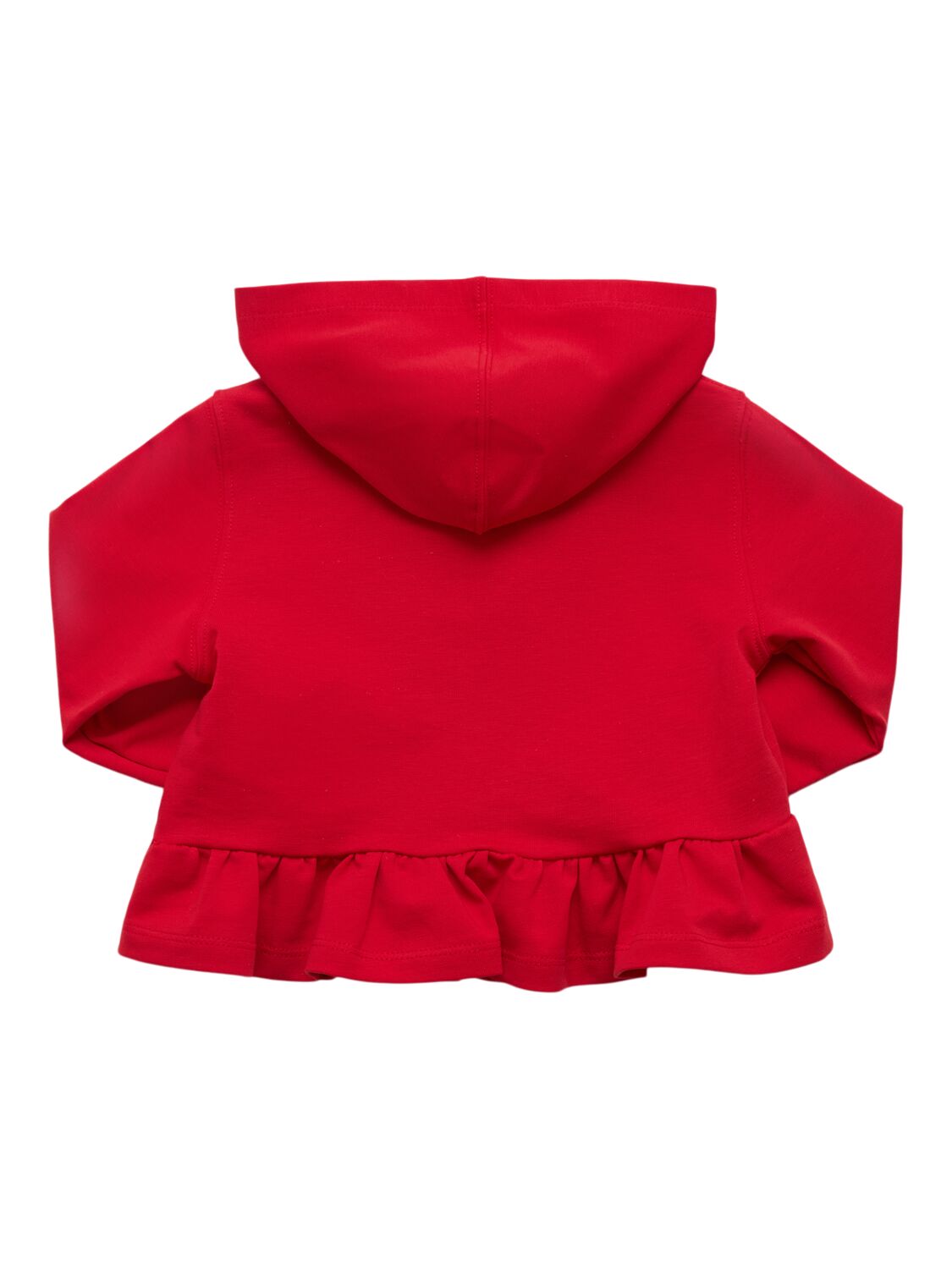 MONNALISA PRINTED JERSEY ZIP-UP HOODIE 
