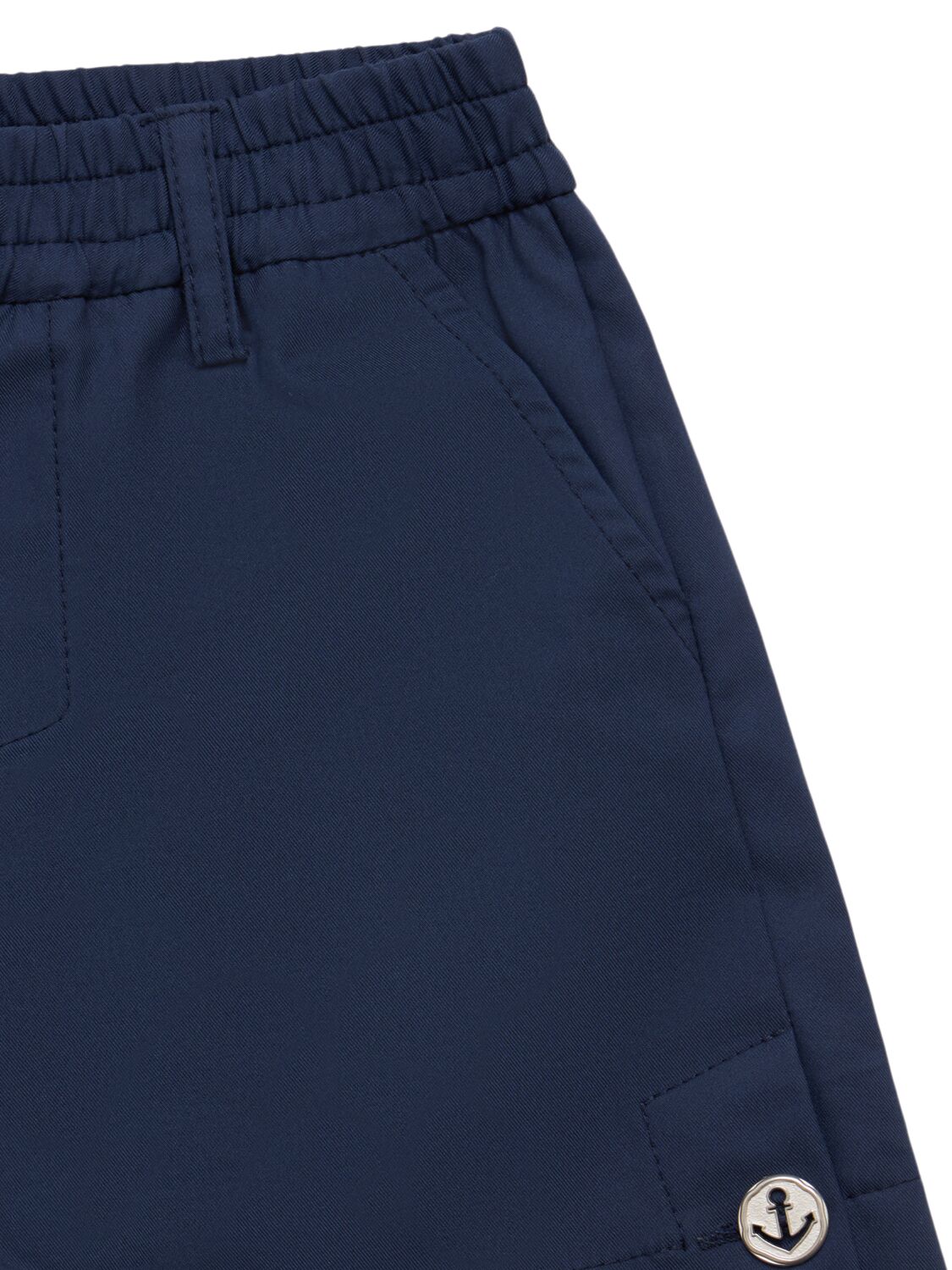 Shop Monnalisa Levantina Cotton Blend Shorts In 蓝色