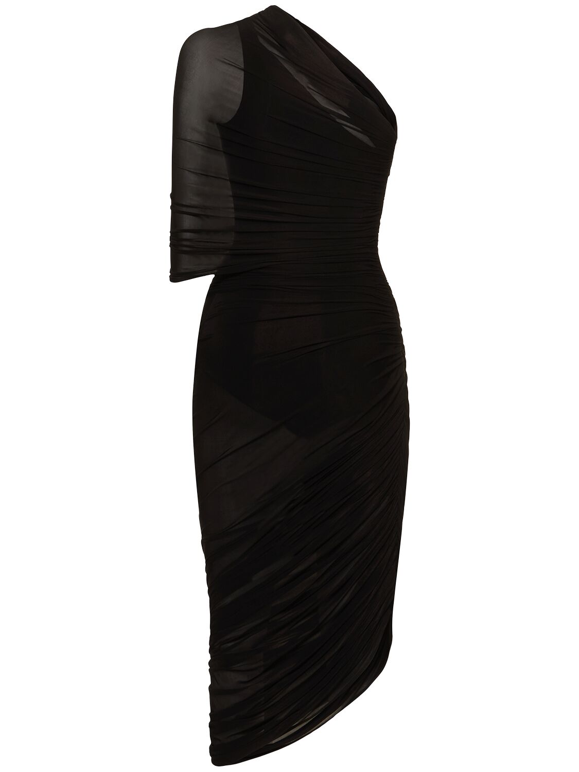 Magda Butrym Dress 17 Dress Woman In Black Polyamide Polyester In Black