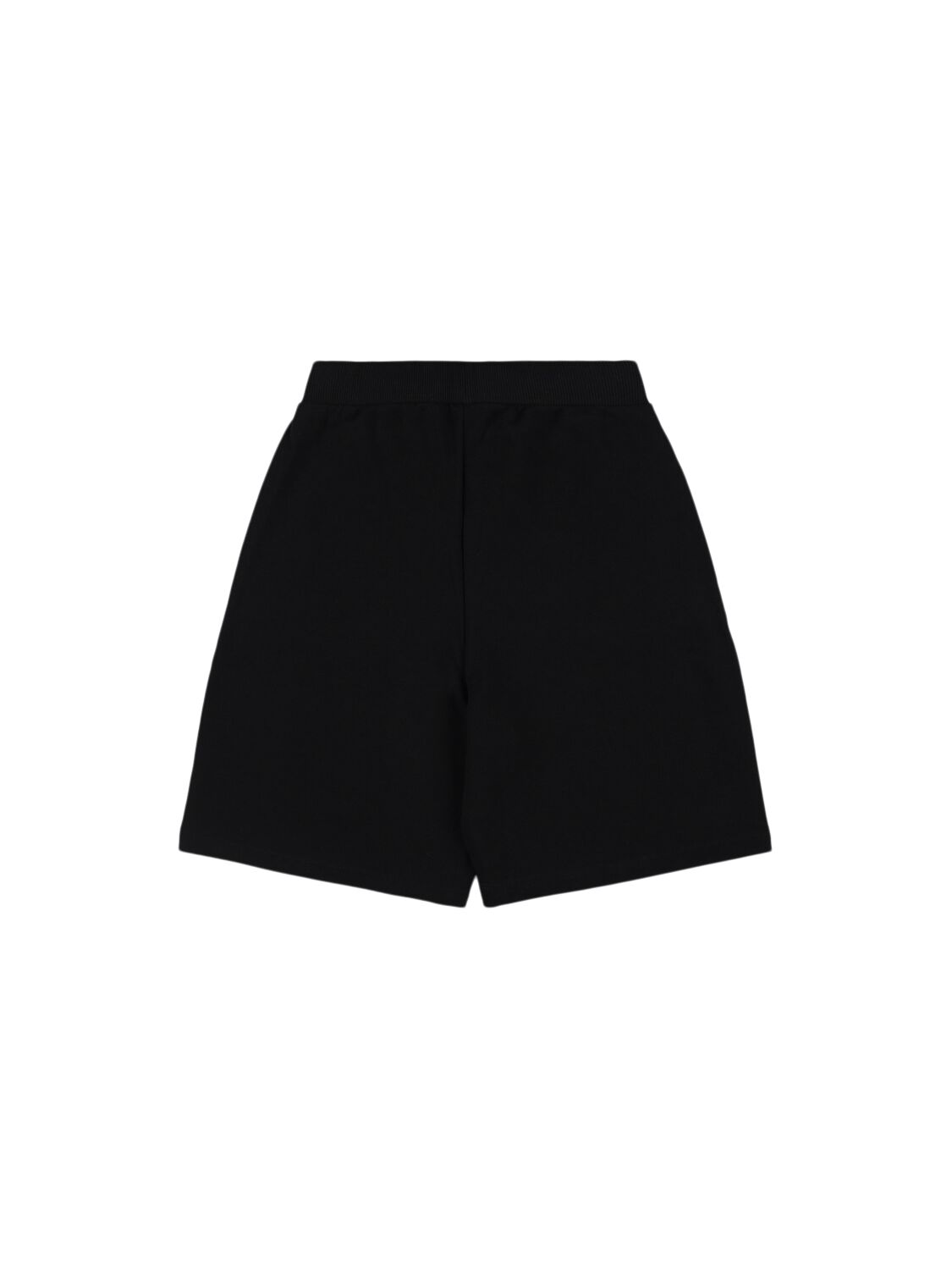 Balmain Cotton Sweat Shorts W/logo In Black