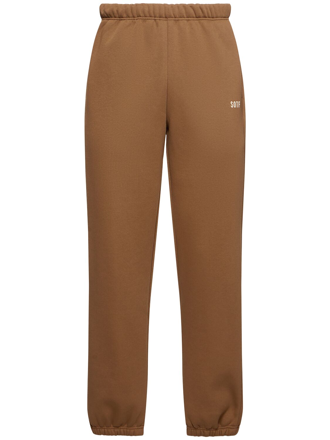 Cotton Blend Elastic Cuff Sweatpants