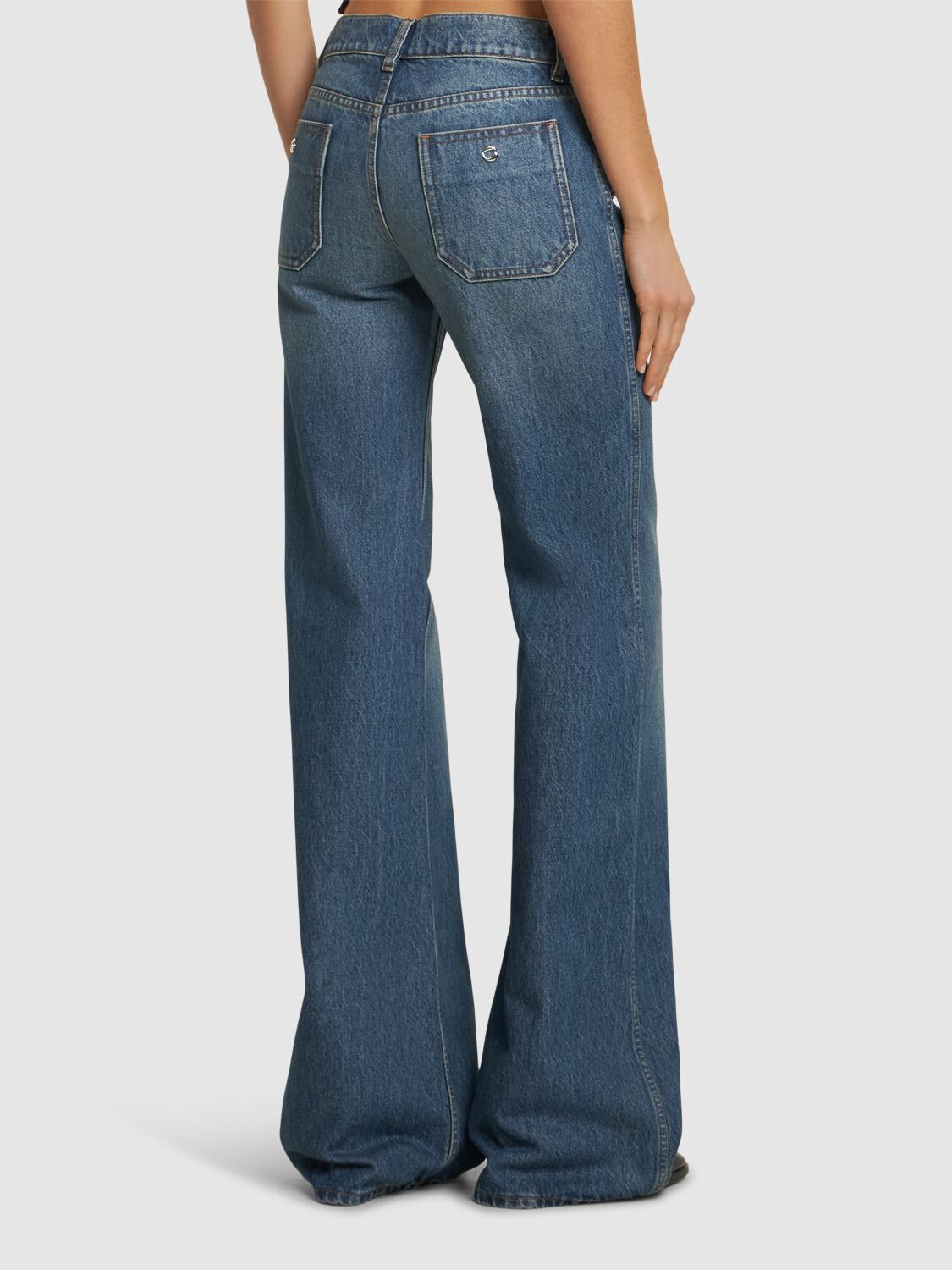 Shop Coperni Four-pocket Straight Denim Jeans In 蓝色