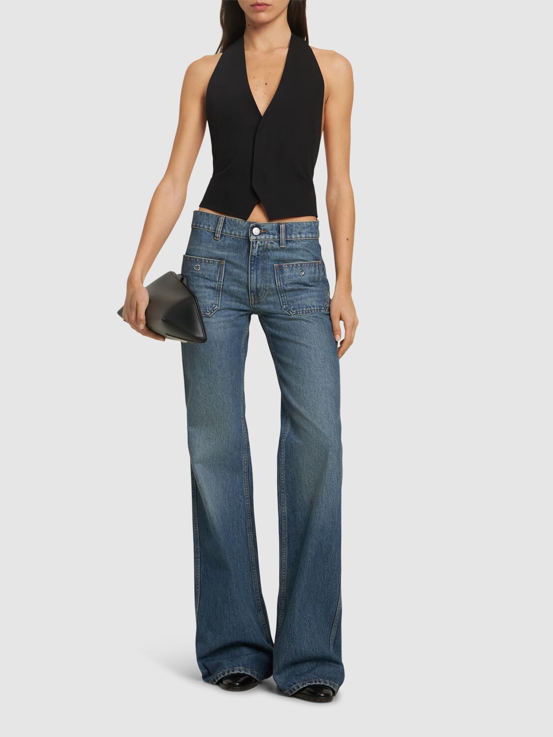 Shop Coperni Four-pocket Straight Denim Jeans In 蓝色