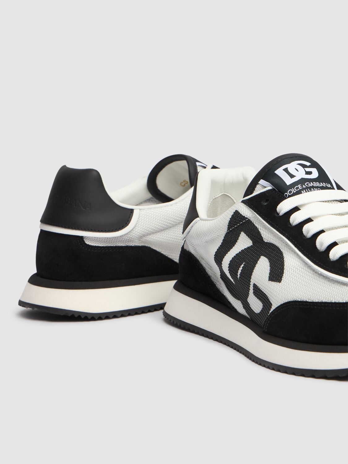 Shop Dolce & Gabbana Dragon Dg Low Sneakers In White/black