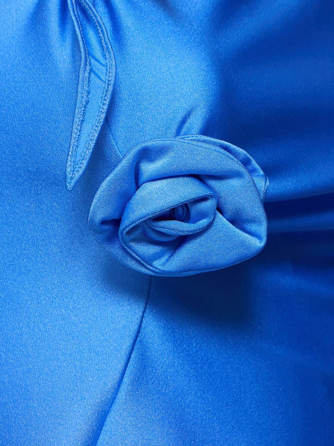 Coperni Asymmetric Stretch Jersey Top In Blue