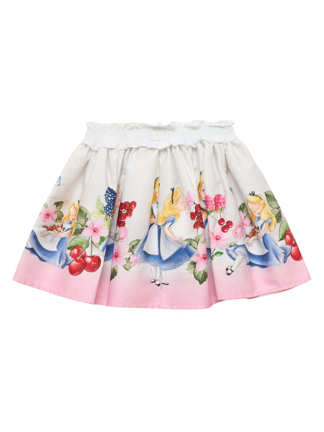 MONNALISA PRINTED COTTON SKIRT 