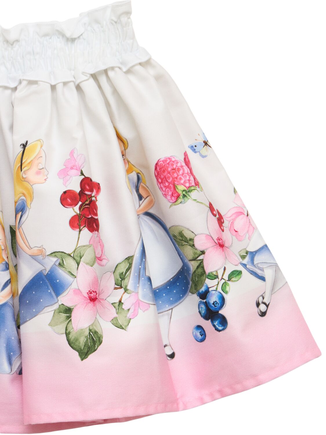 MONNALISA PRINTED COTTON SKIRT 