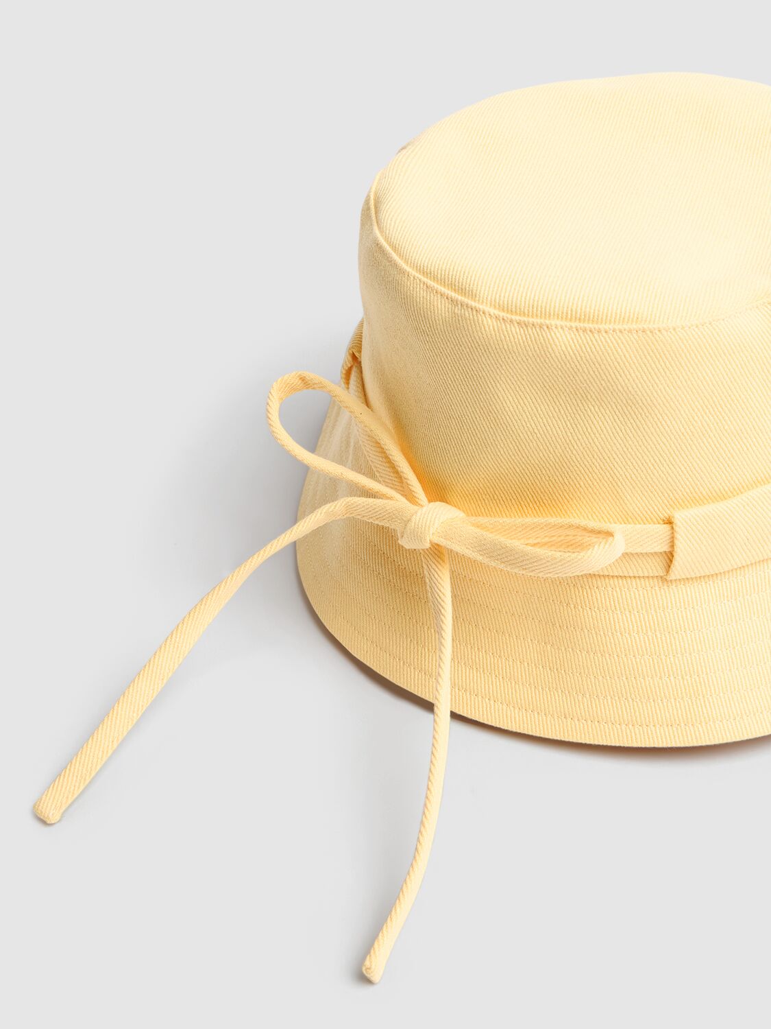 Jacquemus Le Bob Gadjo Cotton Bucket Hat In Yellow