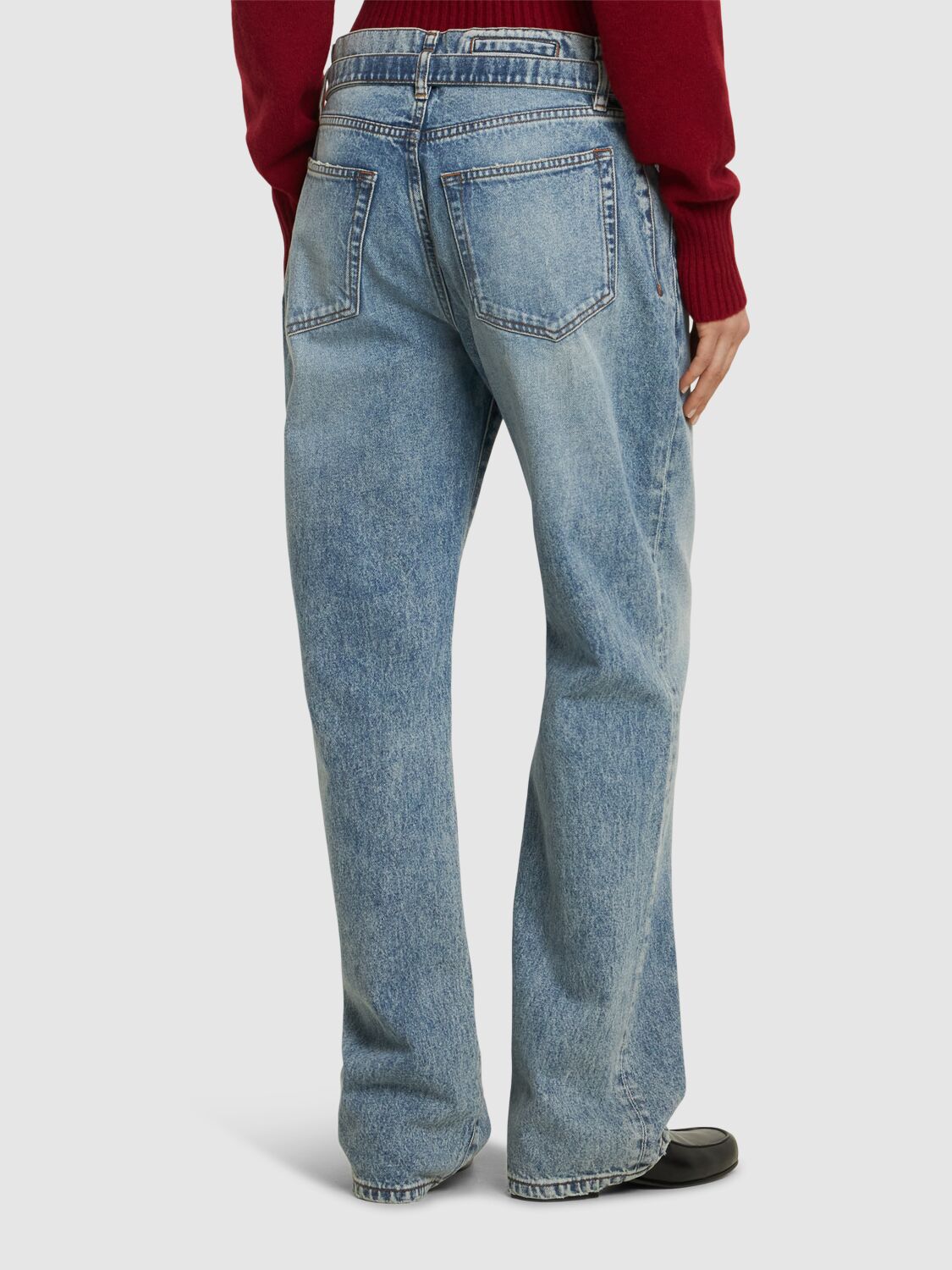 Proenza Schouler Ellsworth Denim Wide Jeans In Blue